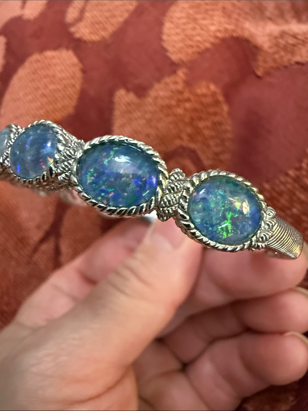 Judith Ripka Sterling Silver Blue Opal Link Bracelet - Women Jewelry - Picture 10 of 10